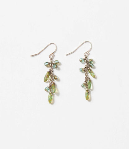 Rustic Creek Glass Cluster Earrings