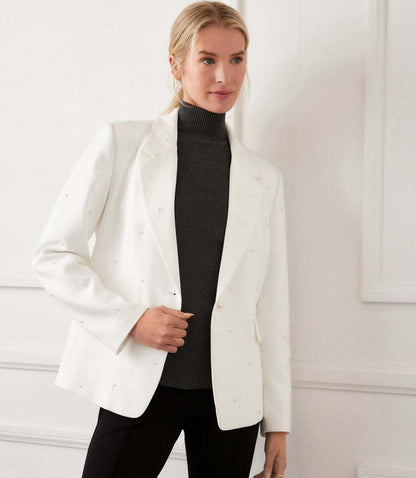 Pearl Embellished Blazer