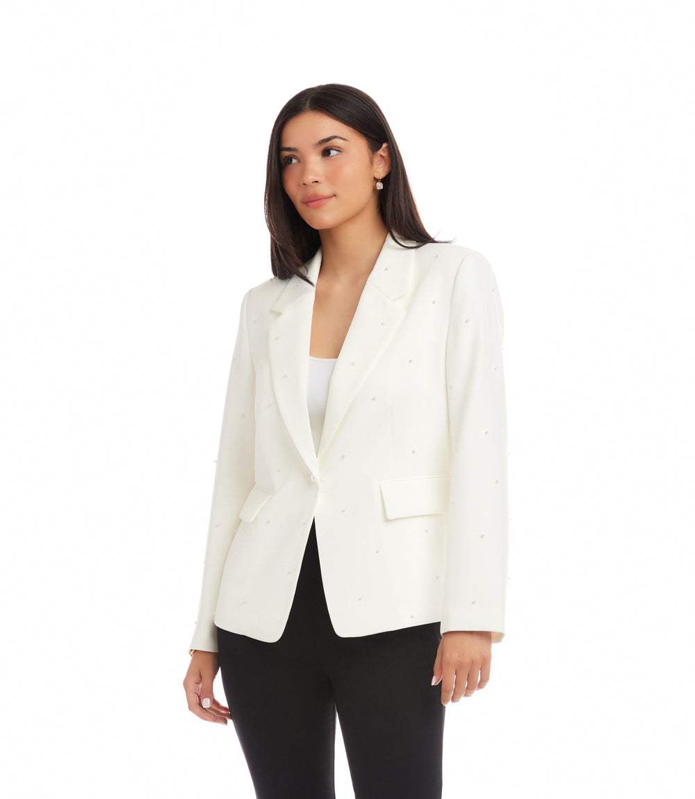 Pearl Embellished Blazer