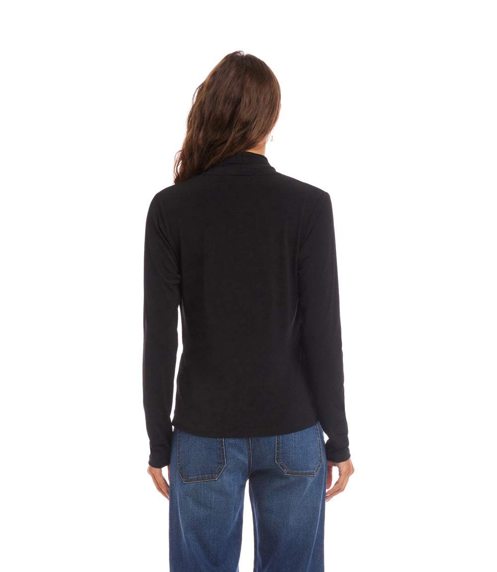 Travel Jersey Drape Front Crossover Top