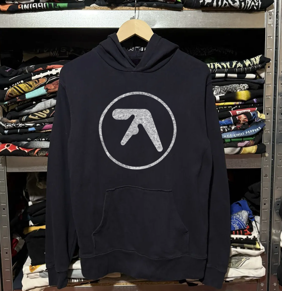 Rare Aphex Twin Circle Logo Black Hoodie