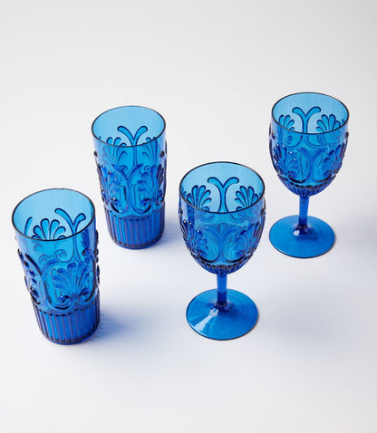 Acrylic Fleur Wine Glass