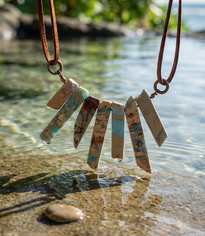 Jasper Slab Necklace