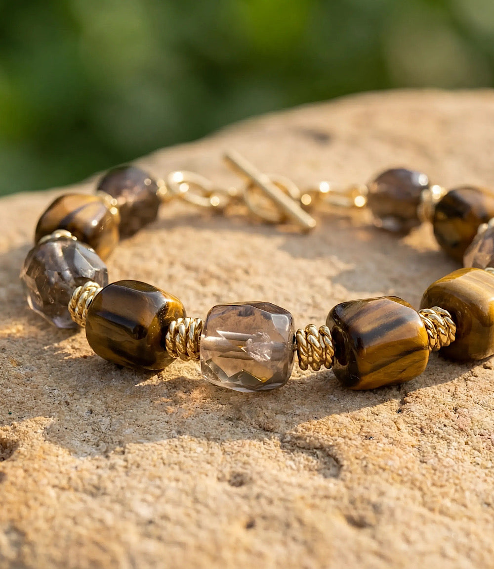 Tigers Eye Link Bracelet