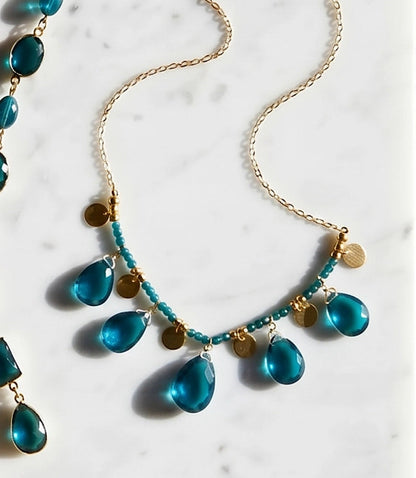 Teal Topaz Statement Necklace