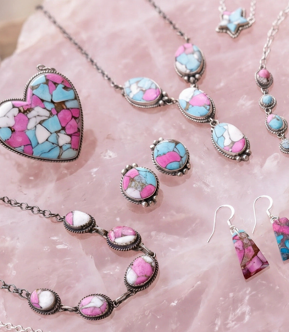 Dahlia Rose Turquoise Earrings