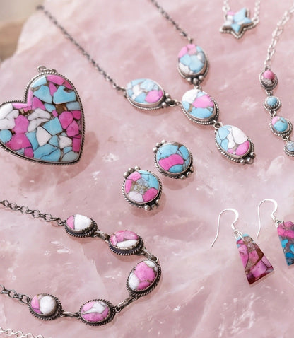 Dahlia Rose Turquoise Earrings