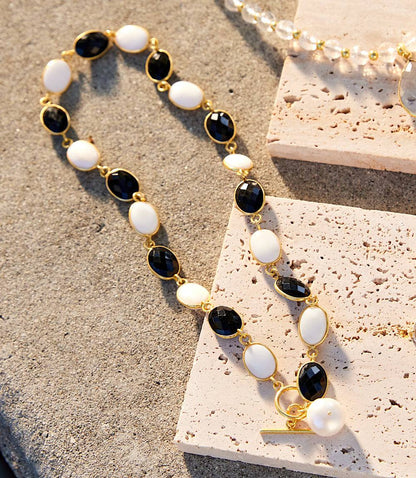 Black And White Toggle Necklace