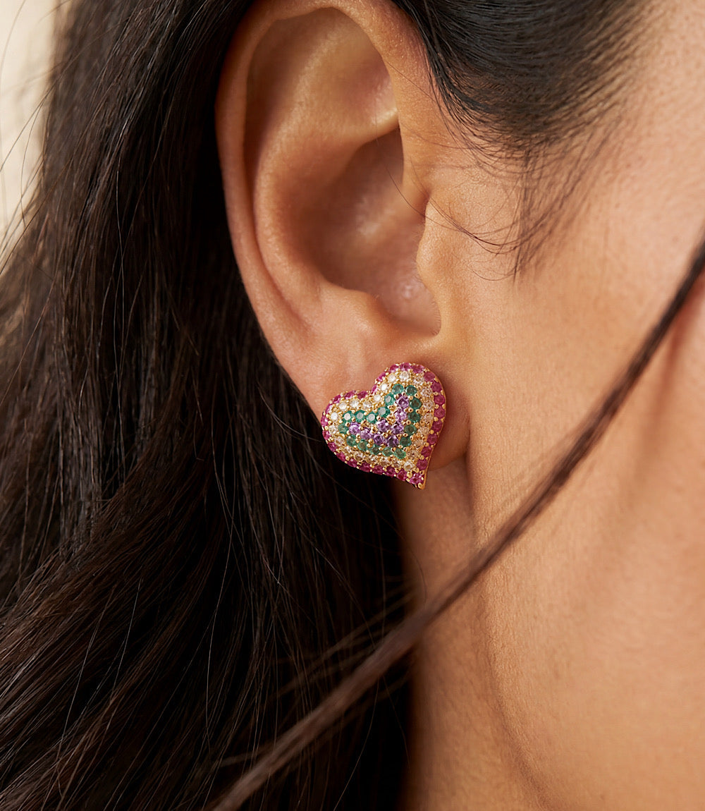 Crystal Heart Earrings