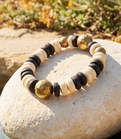 Natural Beaded Shell Bracelet