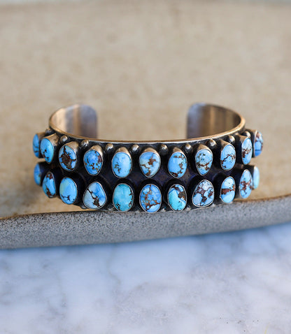 Sterling Silver Golden Hill Turquoise Bracelet