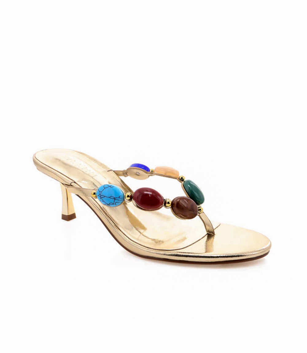Billini Gema Beaded Kitten Heel Sandals