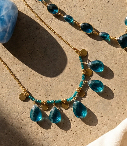 Teal Topaz Statement Necklace