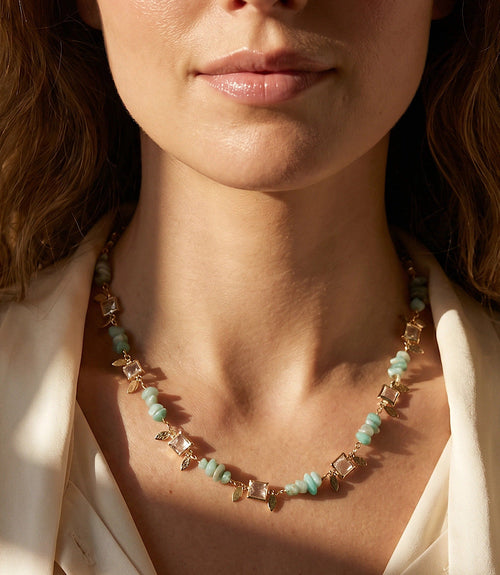 Crystal And Gemstone Necklace