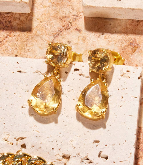 Citrine Gem Earrings