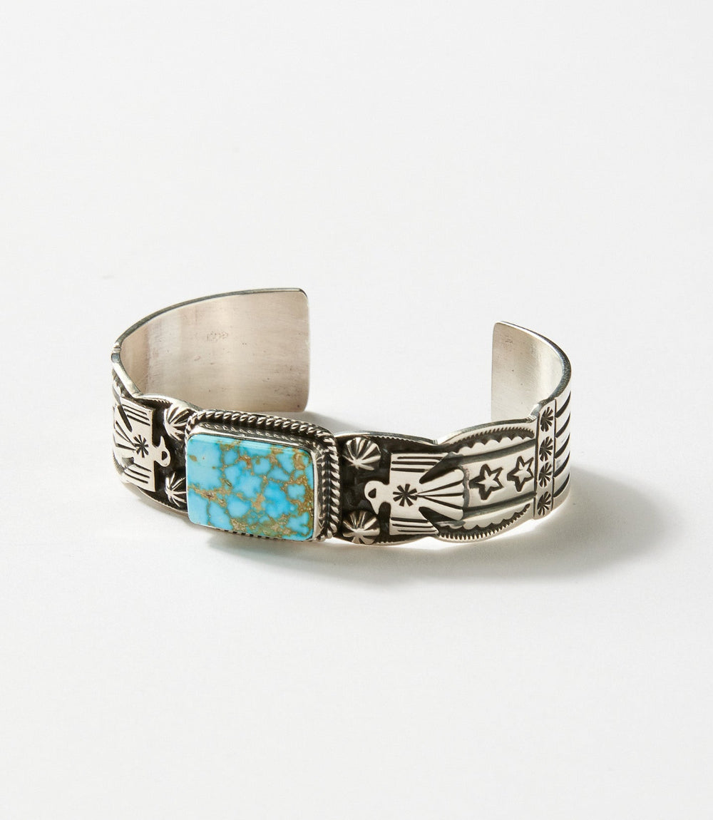 Natural Kingman Turquoise Thunderbird Bracelet
