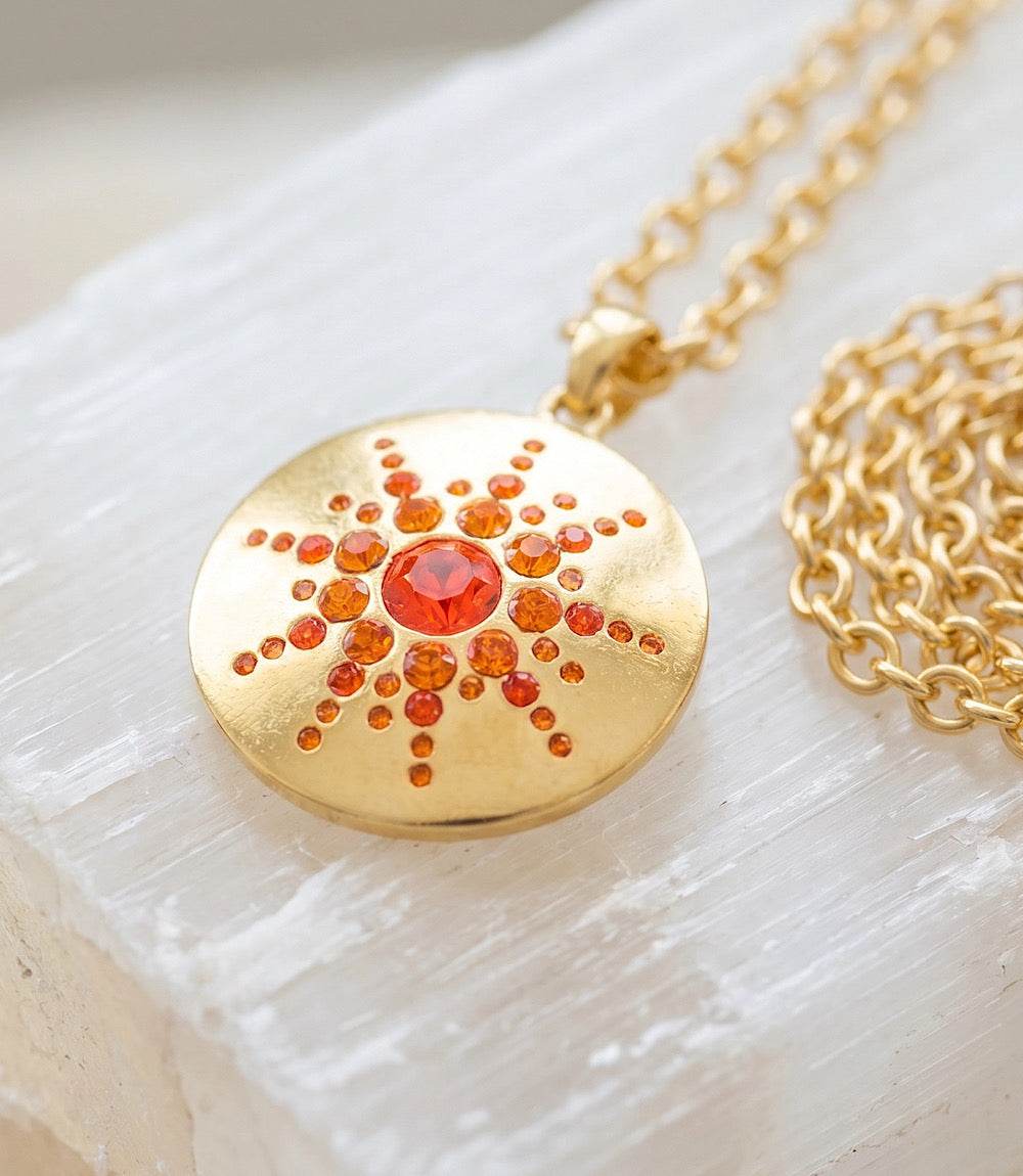 Crystal Medallion Necklace