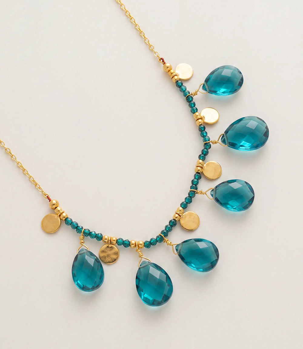 Teal Topaz Statement Necklace