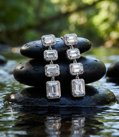 Triple Crystal Earrings