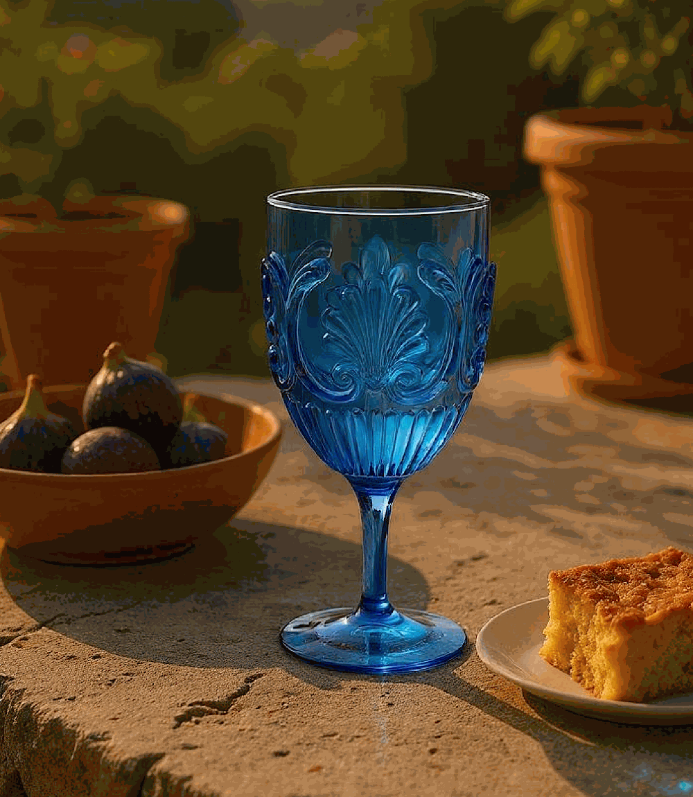 Acrylic Fleur Wine Glass