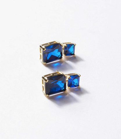 Princess Cut Drop Earrings