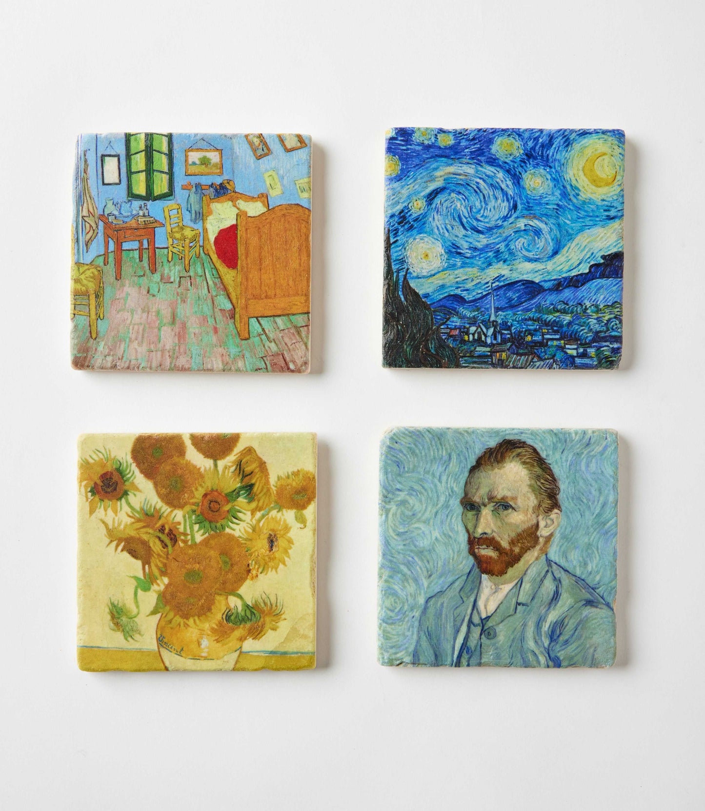 Van Gogh Marble Coasters, Set Of 4