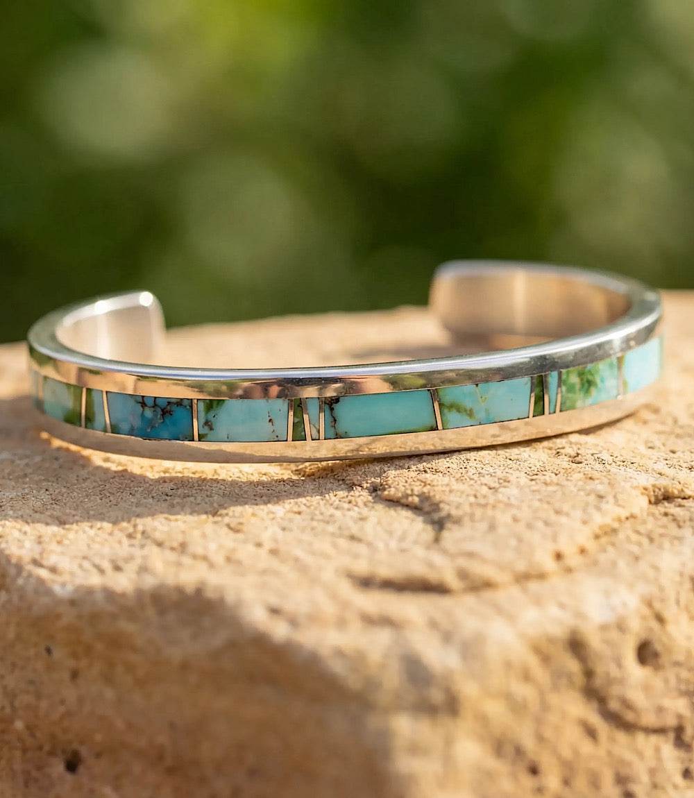 Turquoise Inlay Cuff Bracelet