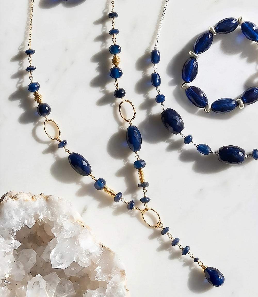 Sapphire Lariat Necklace