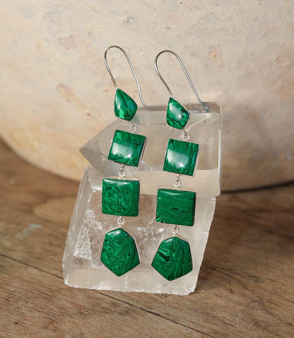 Malachite Statement Earrings