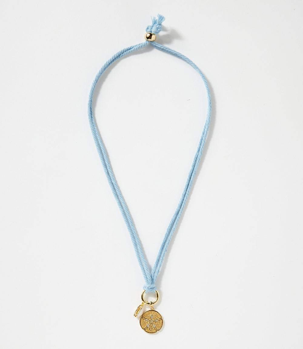 Cowrie Shell And Sand Dollar Cord Necklace