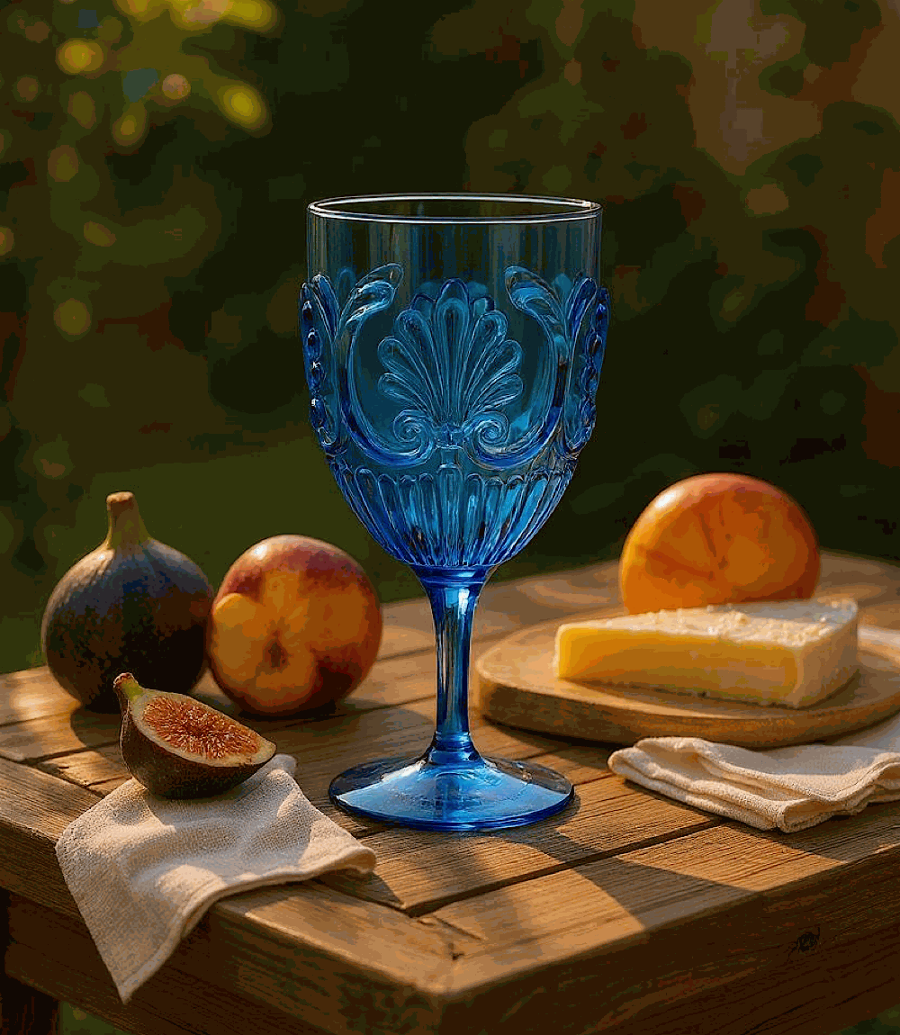 Acrylic Fleur Wine Glass