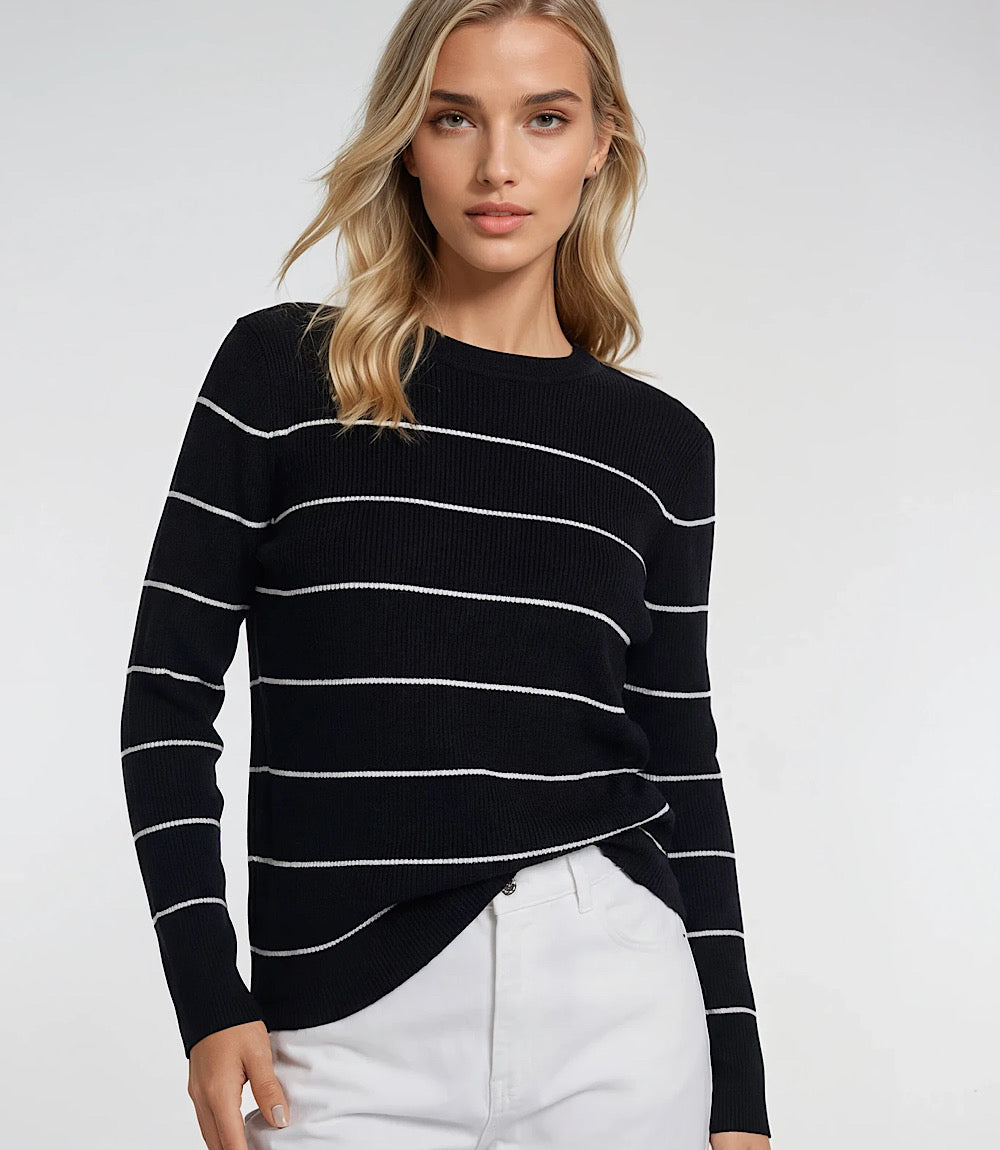 Stripe Ribbed Sweater