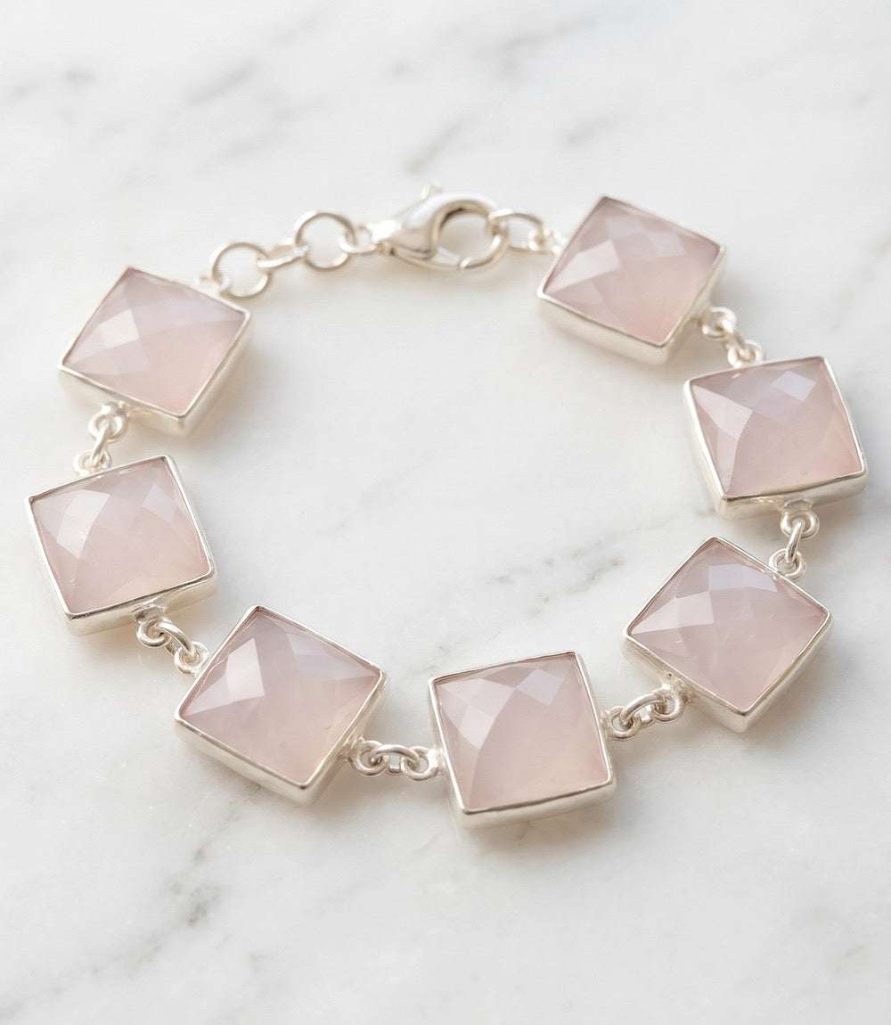 Pink Opal Link Bracelet