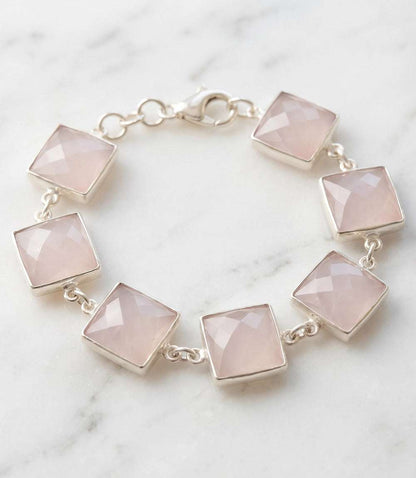 Pink Opal Link Bracelet
