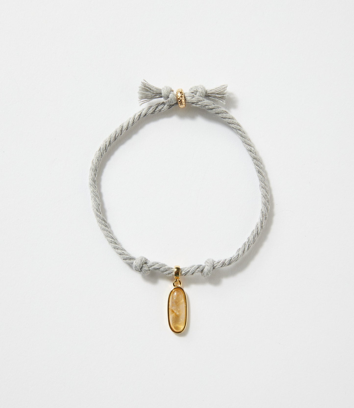 Oval Gemstone Cord Bracelet