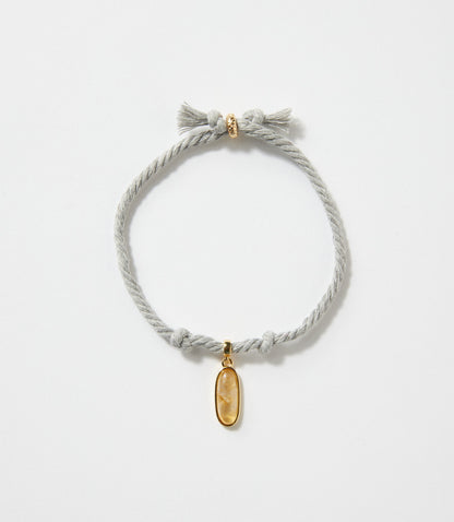 Oval Gemstone Cord Bracelet