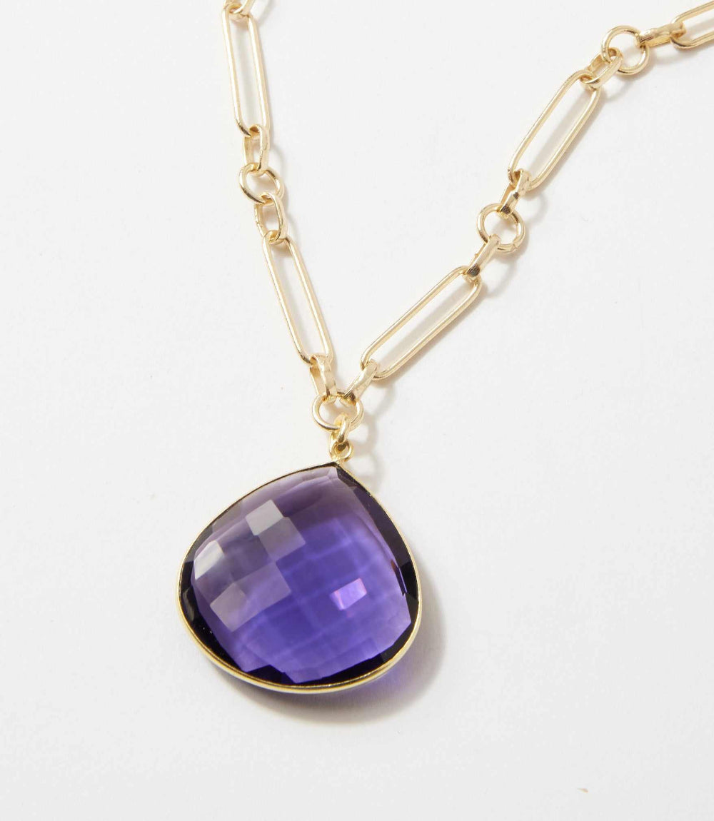 Amethyst Quartz Pendant Necklace