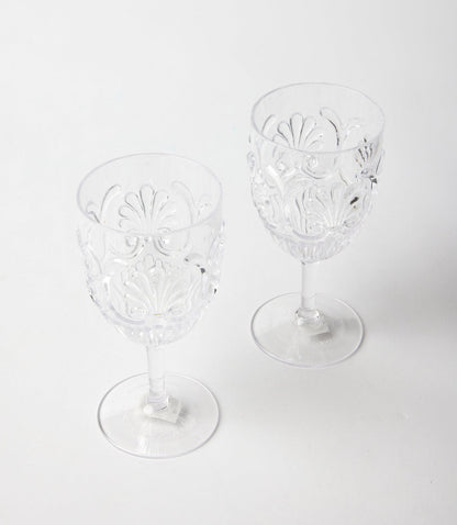 Acrylic Fleur Wine Glass