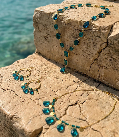 Teal Topaz Statement Necklace