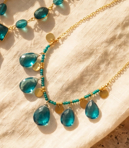 Teal Topaz Statement Necklace