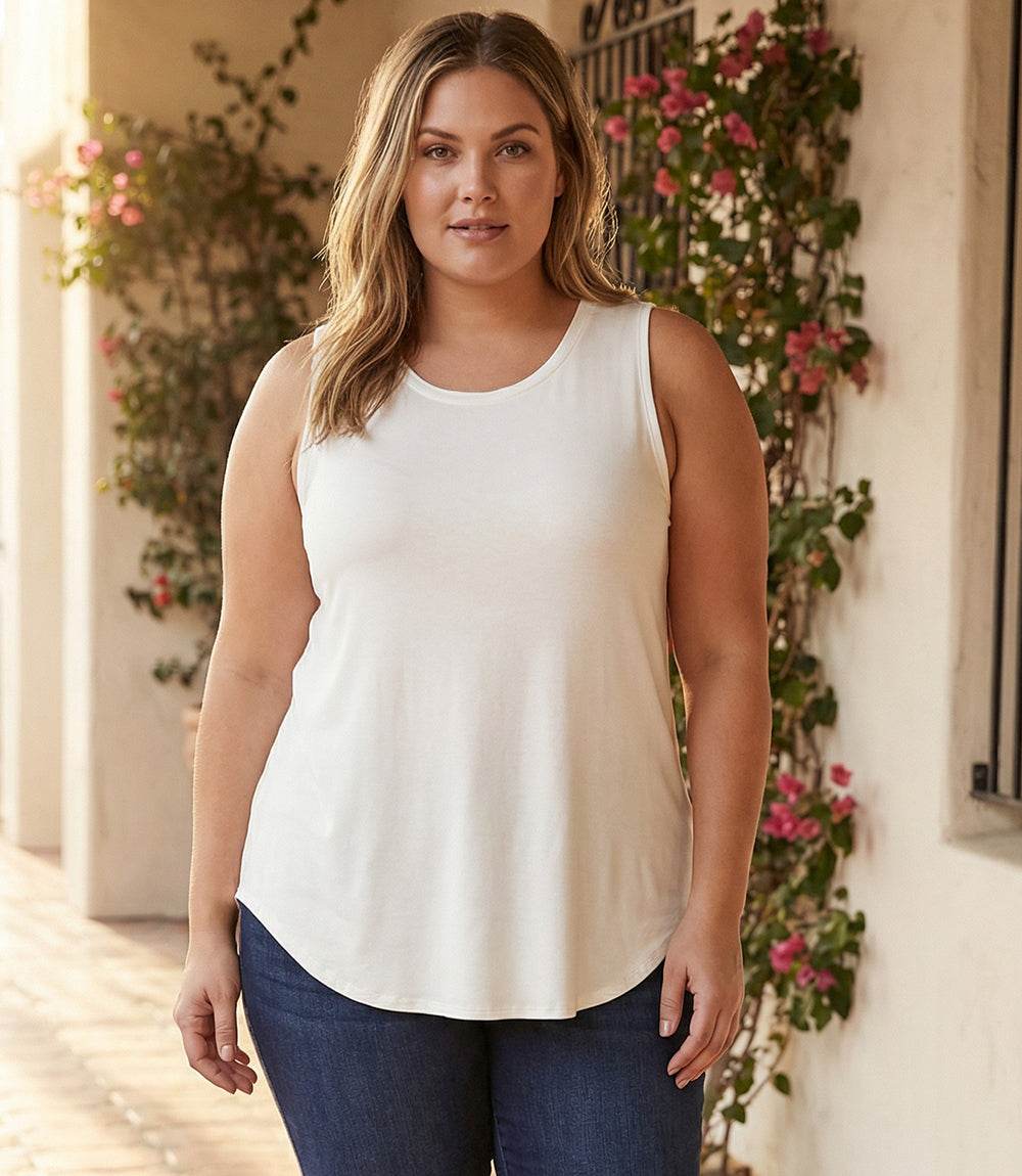 Plus Size Shirttail Tank