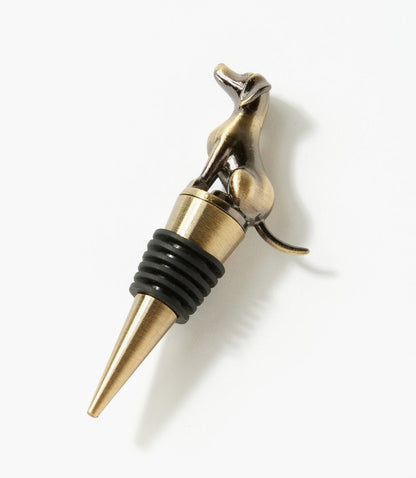 Bronze Dog Bottle Stopper