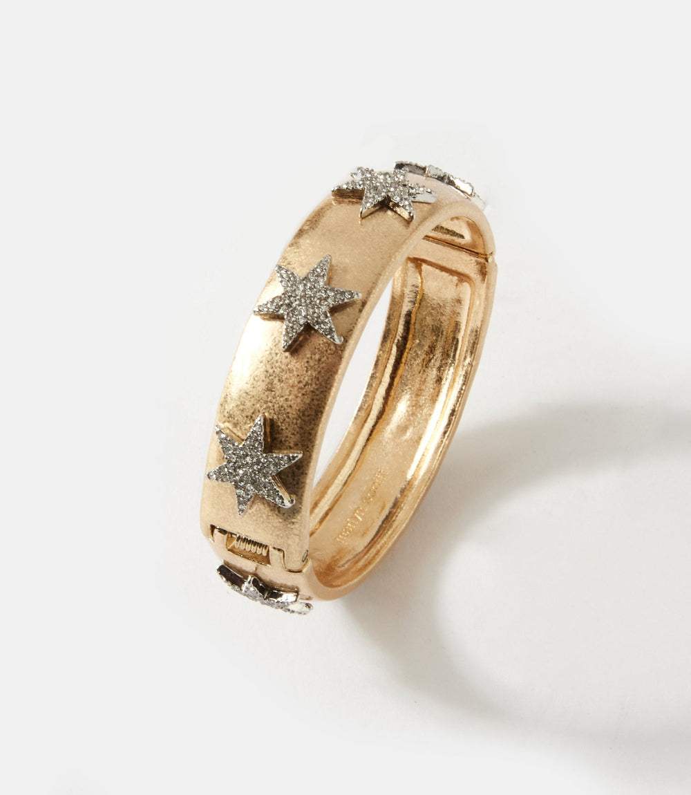 Crystal Starburst Bangle Bracelet