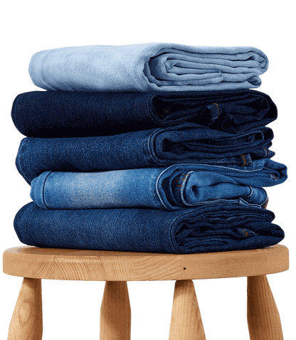 Petite Size Raw Hem Straight Jeans