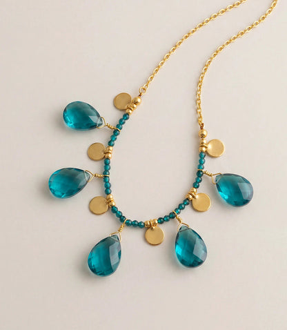 Teal Topaz Statement Necklace