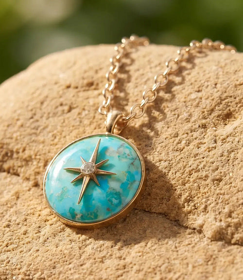 Celestial Turquoise Pendant Necklace