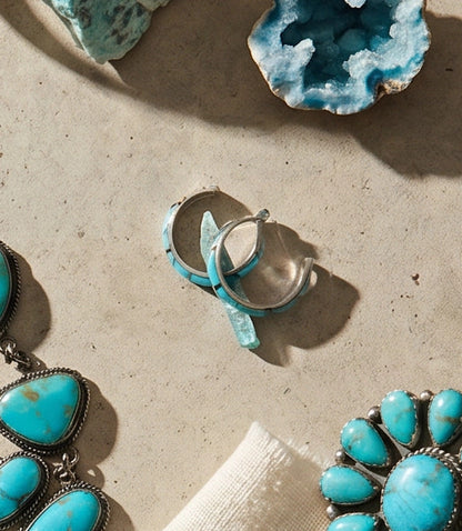 Kingman Turquoise Inlay Earrings