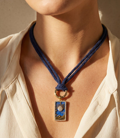 Night Sky Pendant Cord Necklace