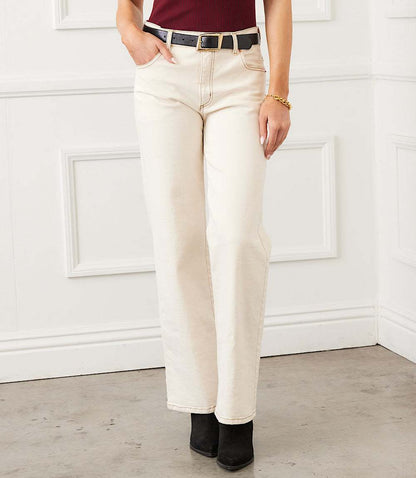 Full Length Wide-Leg Jeans