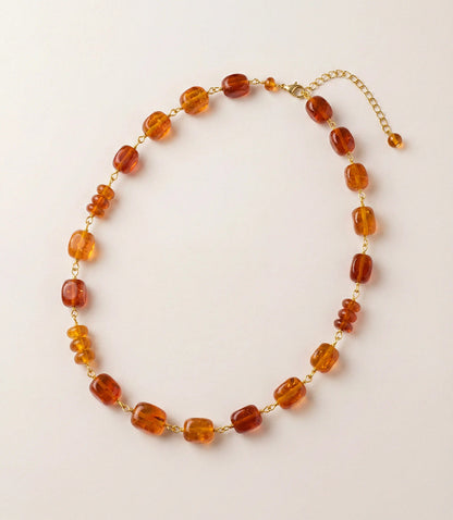 Amber Link Necklace